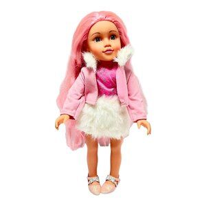 Designa Friend Doll Pink Long Hair 18 in Winter Clothes Shoes 2020